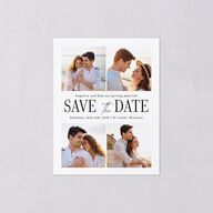 Classically Gilded Save the Date Petite Cards Pure White Signature smooth Blank No Standard