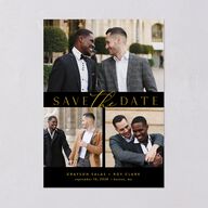 Elegant Grid Wedding Invitations Licorice Signature Blank Standard