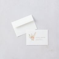 Pampas Floral Wedding Response Cards Snow Signature Standard