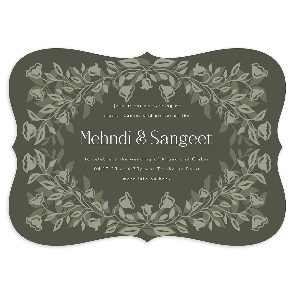 Rustic Nouveau Bridal Shower Invitations