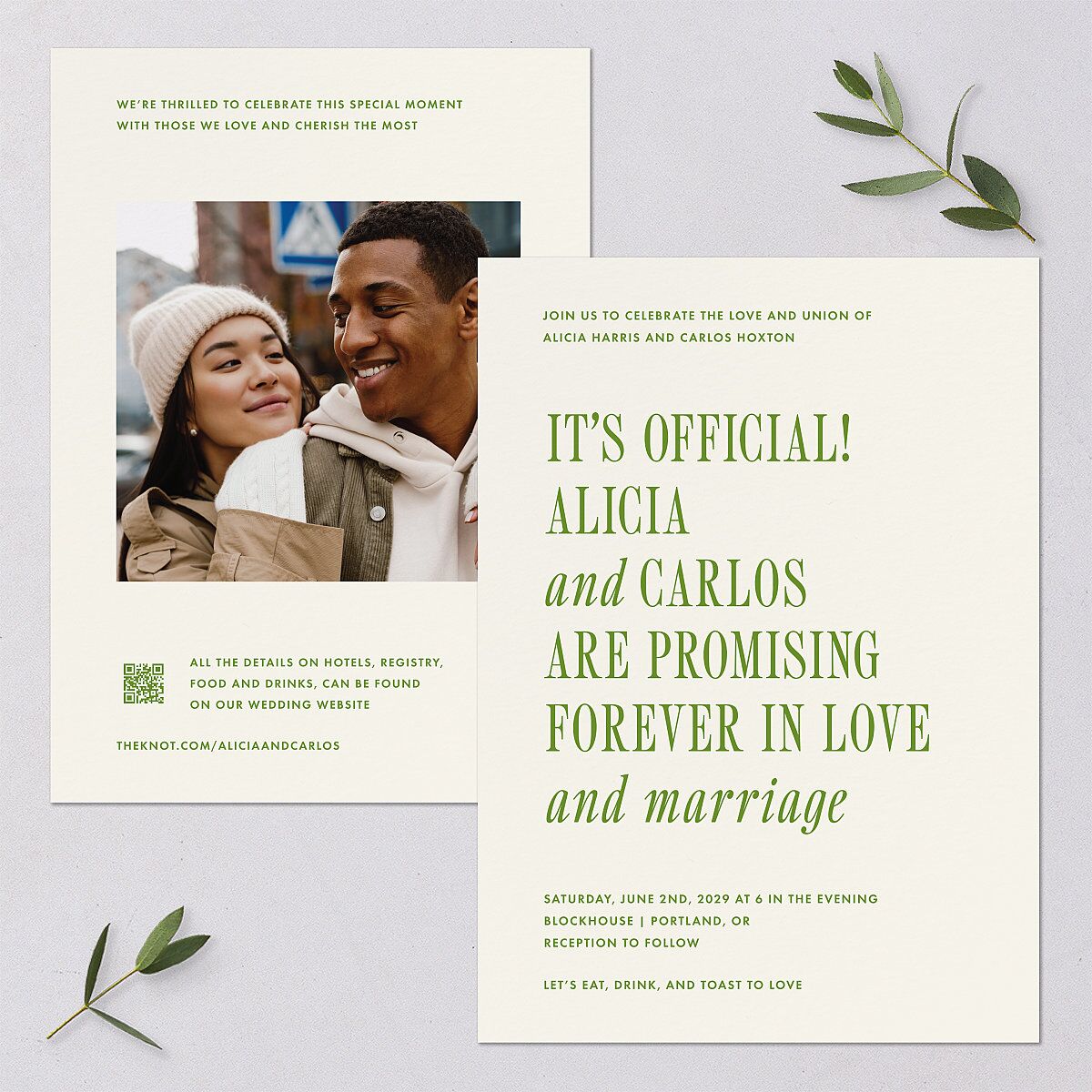 Editorial Promise Wedding Invitations Meadow Signature Blank No Standard