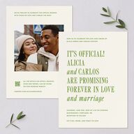Editorial Promise Wedding Invitations Meadow Signature Blank No Standard