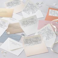 Timeless Script Save The Date Cards Medieval Grey Signature smooth Blank No Standard
