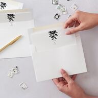 Ornate Lace Standard Envelope Liners Midnight Standard