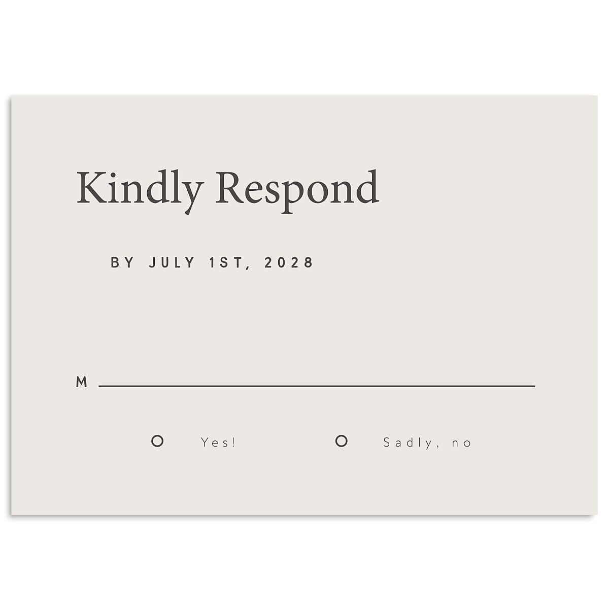 Modern Photograph Wedding Response Cards