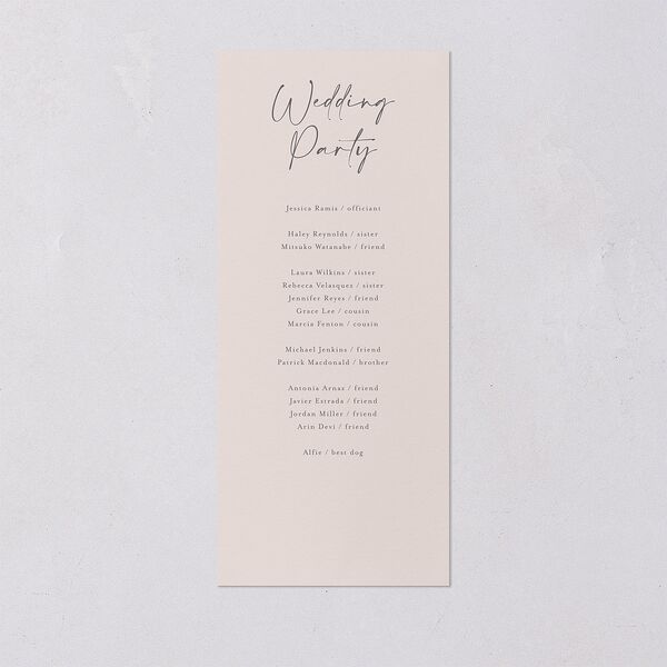 Hydrangea Garden Wedding Programs Gold Pink Cotton Signature