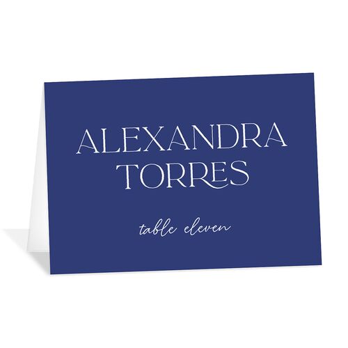 Hawaiian Tropical Orchid Oval Place Cards Sapphire Signature