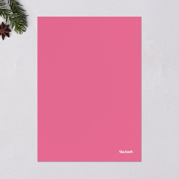 Handwritten Holiday Holiday Cards Rose Pink Signature Blank Standard Portrait