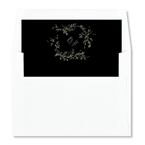 Dainty Fairytale Greenery Envelope Liners Licorice Standard