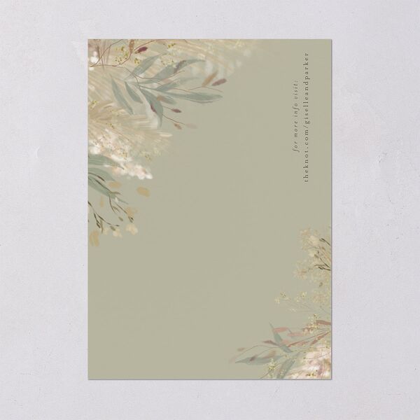 Ethereal Pampas Save The Date Cards Gold Thyme Signature smooth Blank No Standard