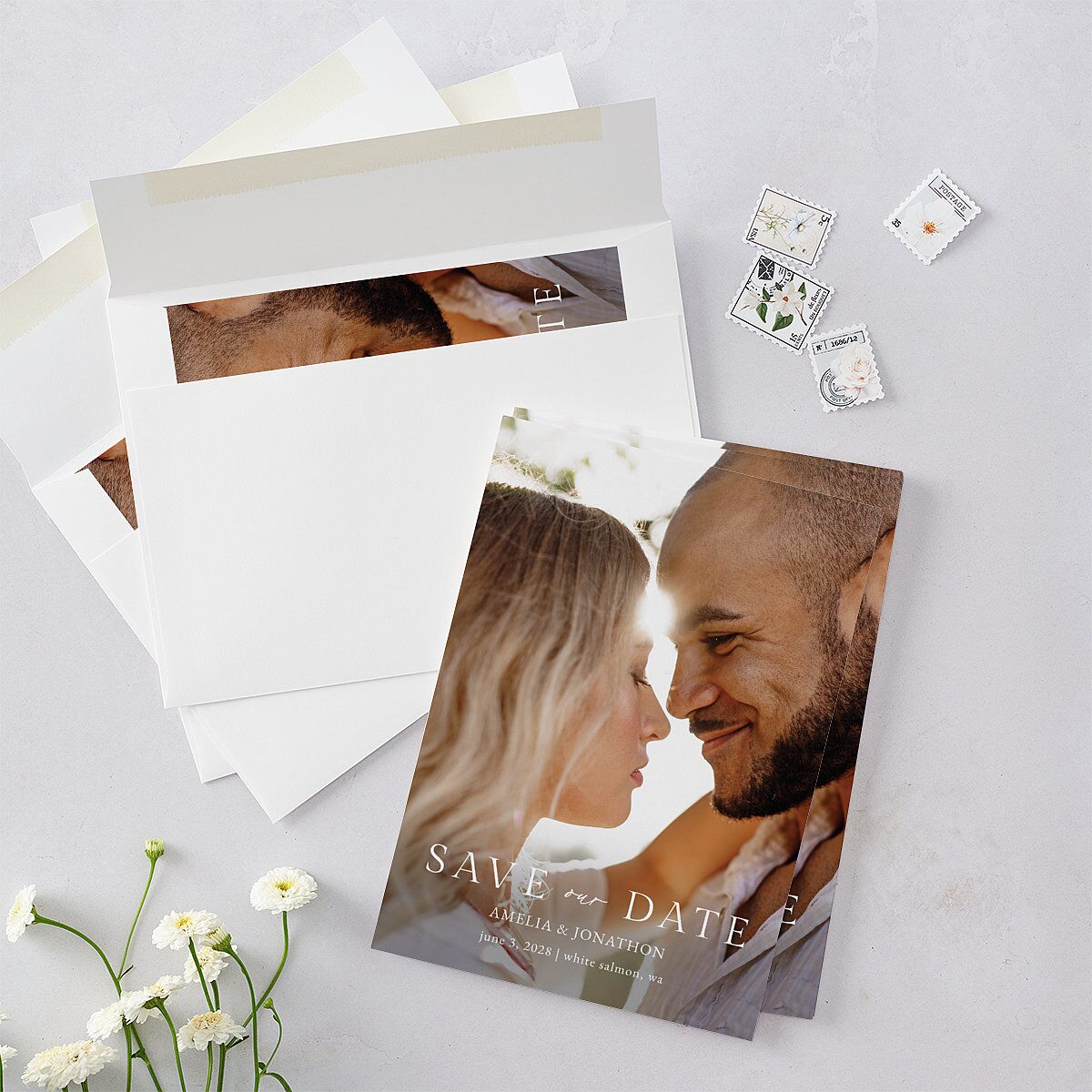 Wild Daisies Save the Date Cards — view 5