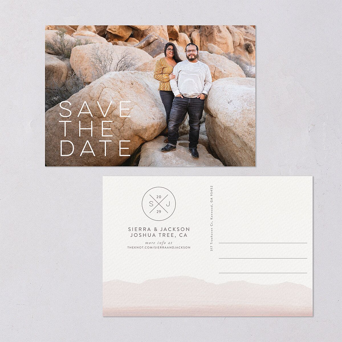 Painted Desert Save The Date Postcards — view 1