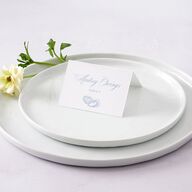 Coastal Oysters and Anchors Place Cards Sea Blue Signature