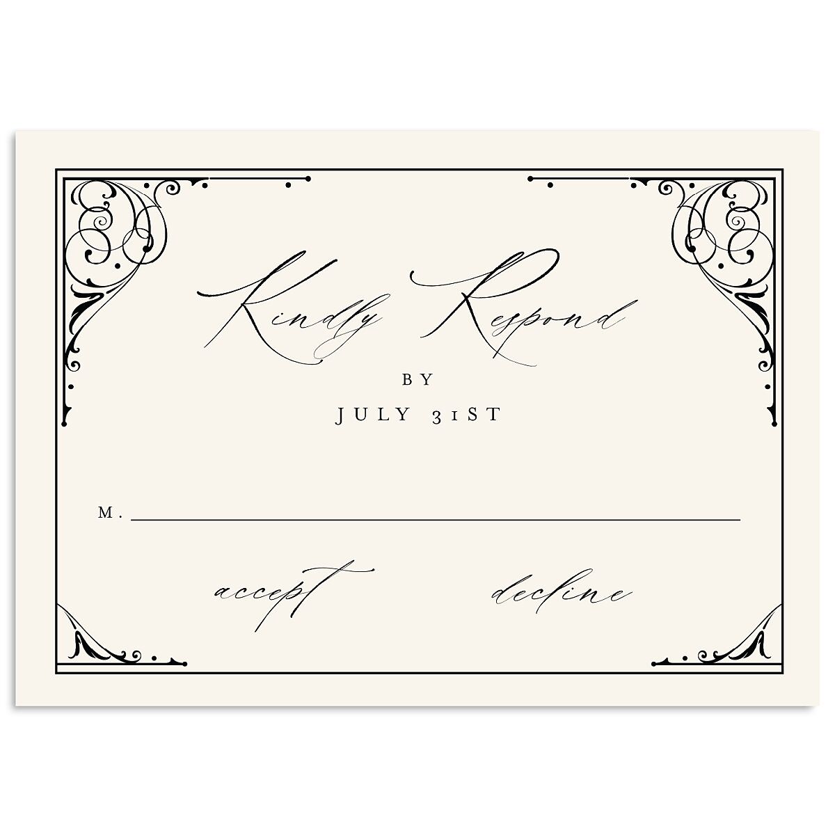 Vintage Gothic Wedding Response Cards