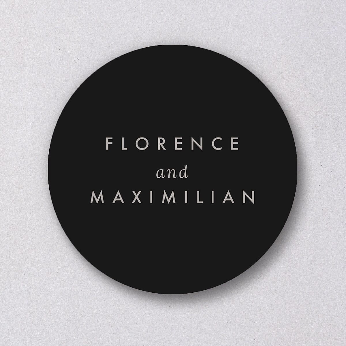 Modern Initials Wedding Stickers Midnight Sticker