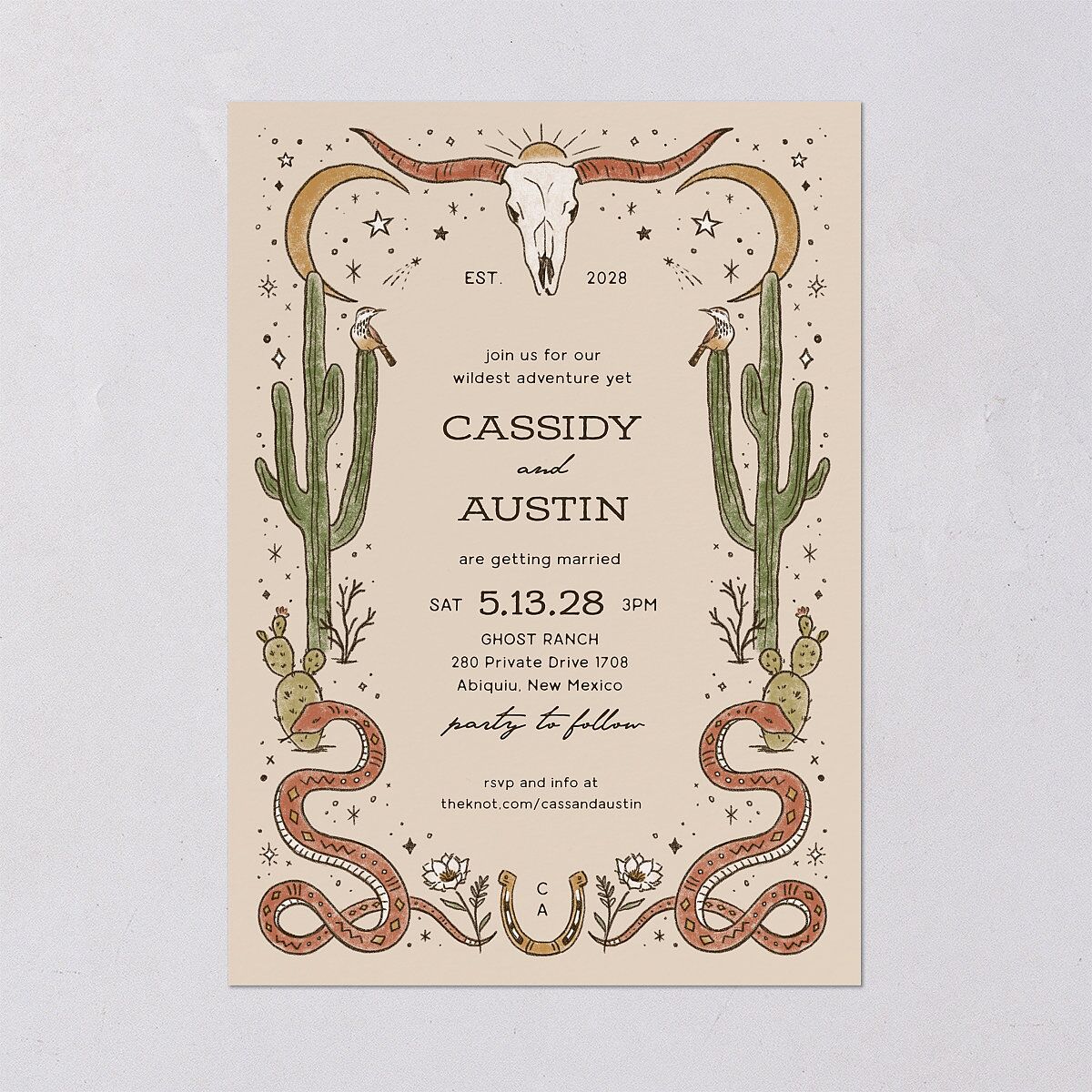 Southwestern Nouveau Wedding Invitations — view 2