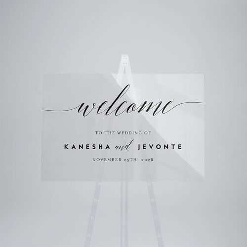 We Do Acrylic Welcome Sign Large Midnight Standard Acrylic L Welcome