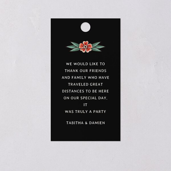 Til Death Tattoos Favor Gift Tags Midnight Signature