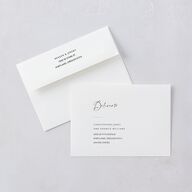 Modern Arc Wedding Invitations Licorice Signature Blank No Standard