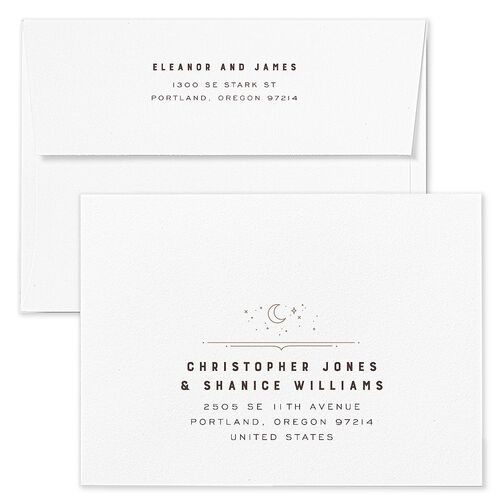 Iconic City Wedding Invitation Envelopes Kraft Biscotti Return Address Standard Signature