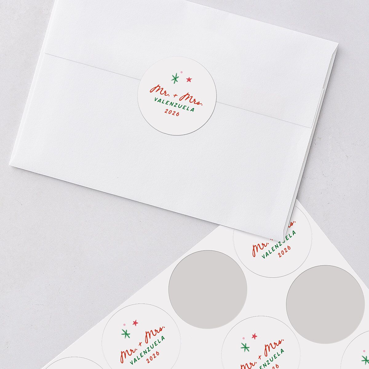 Whimsical Painted Holiday Border Holiday Stickers Scarlet Circle