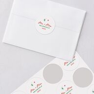 Whimsical Painted Holiday Border Holiday Stickers Scarlet Circle
