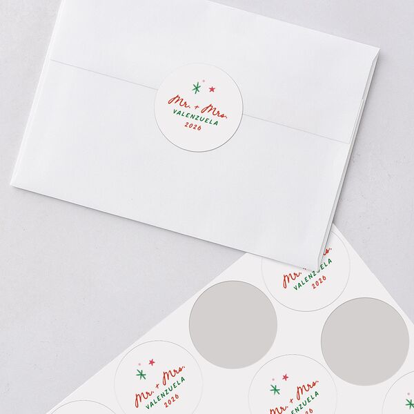 Whimsical Painted Holiday Border Holiday Stickers Scarlet Circle
