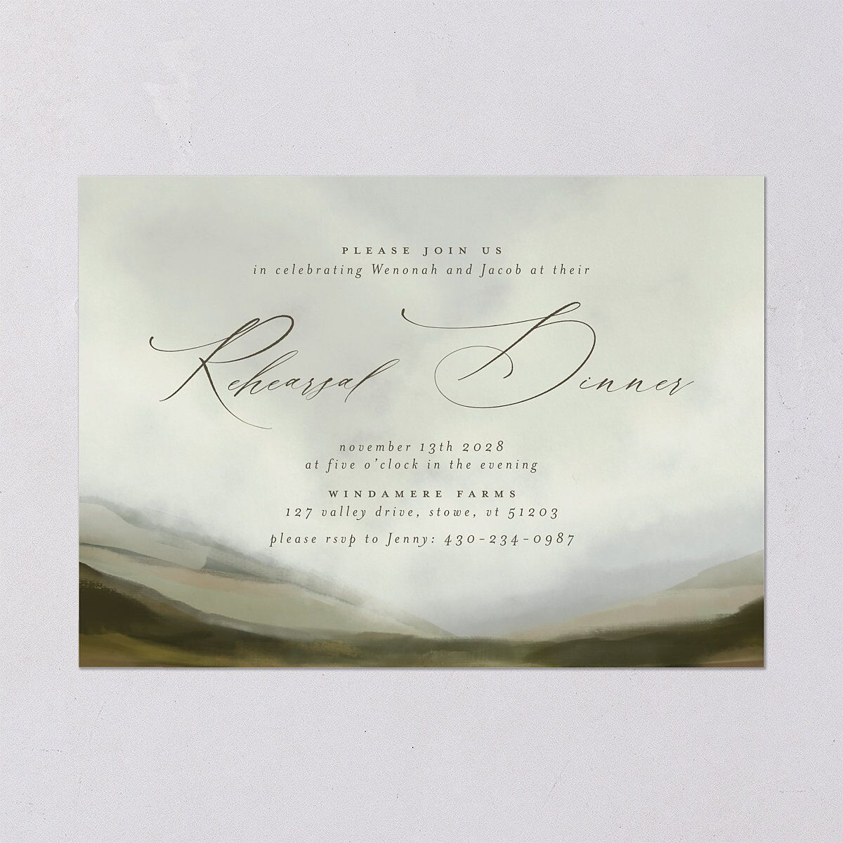 Western Valley Rehearsal Dinner Invitations — view 2