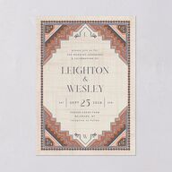 Western Tapestry Wedding Invitations Linen Signature Blank No