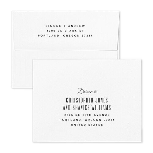 Ornate Elegance Thank You Card Envelopes Blue Champagne Return Address Signature Standard