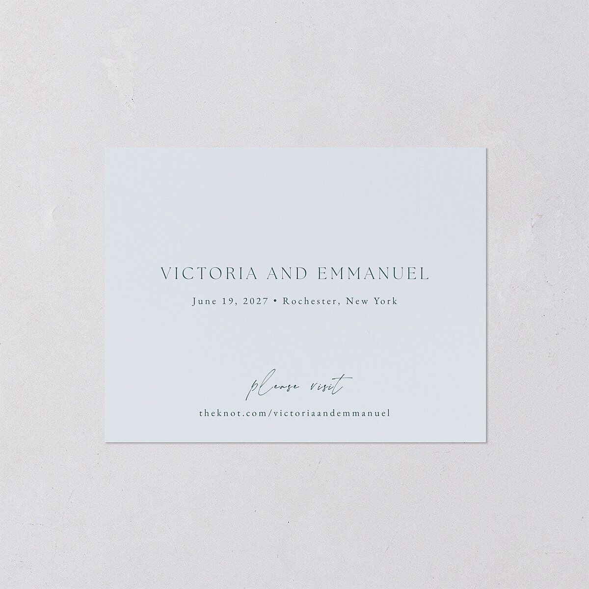 Wildflower Border Save the Date Petite Cards Stream Signature smooth Blank No Standard