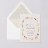 Leafy Garland Foil Euro Envelope Liners Champagne Luxe