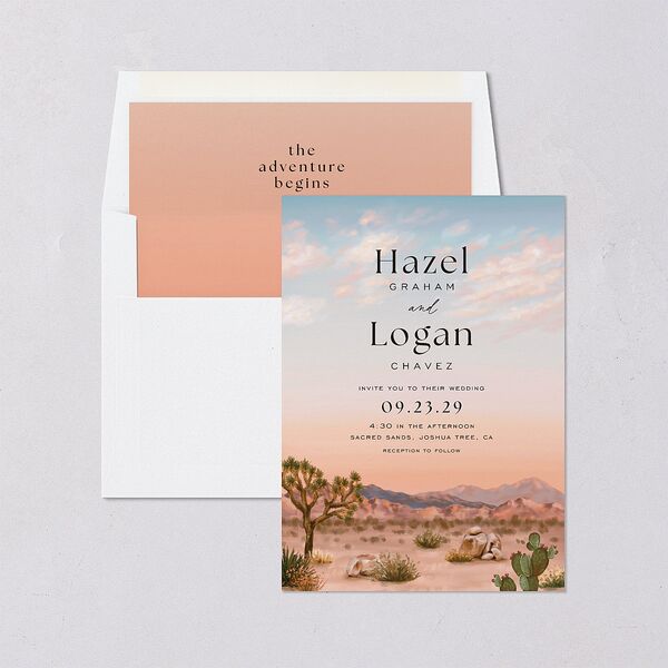 Desert Cactus Envelope Liners Standard Peach Fuzz Liner