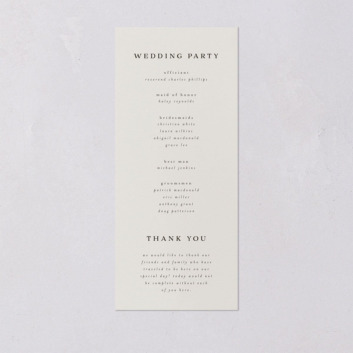 Enchanted Forest Wedding Programs Dark Camo Signature