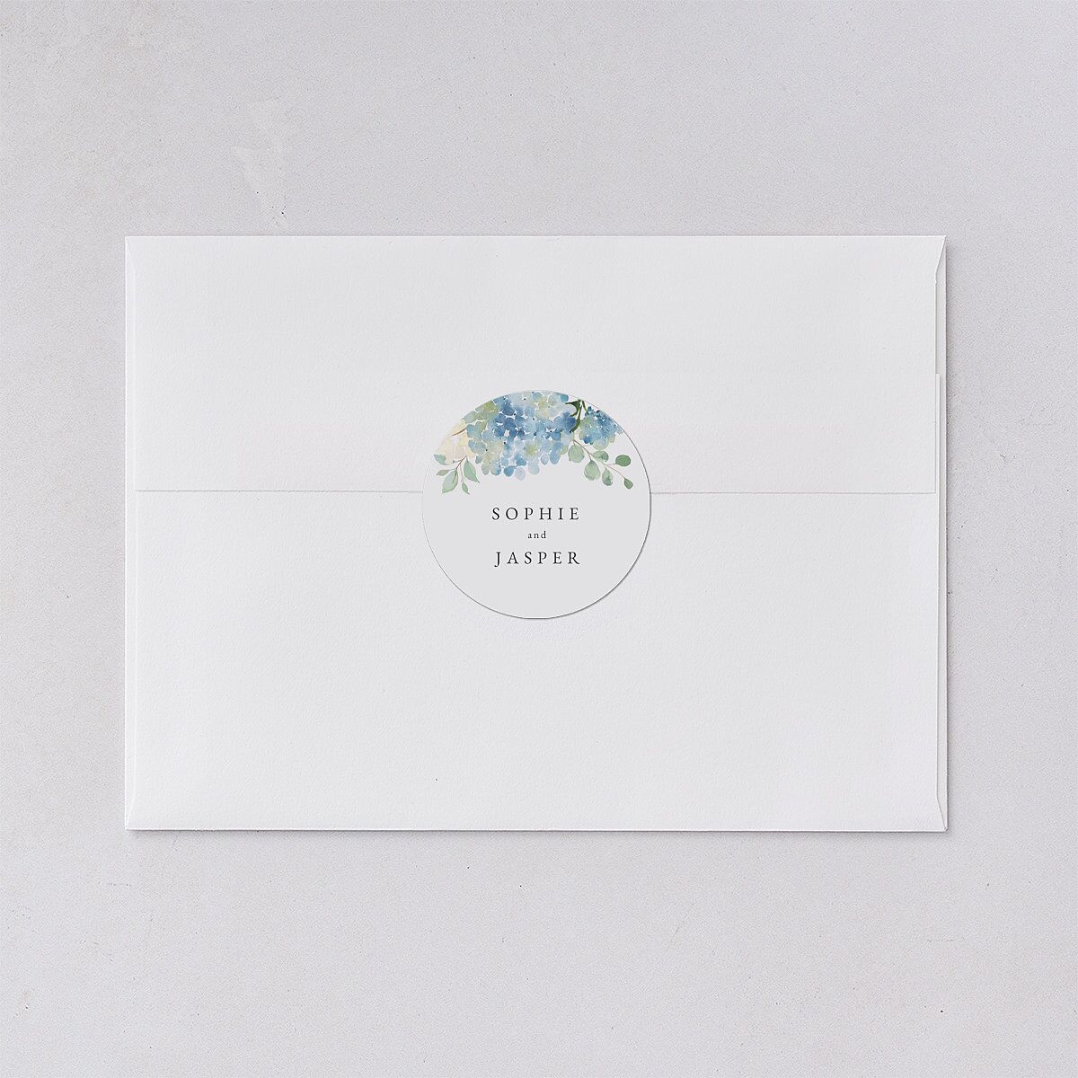 Gilded Hydrangea Wedding Stickers Ocean Sticker