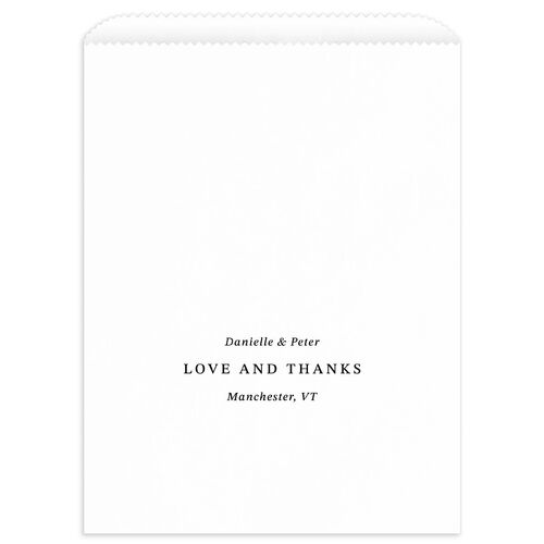 Photo Vow Favor Bags White Pure White Wax-Lined Food Safe Paper