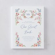 Fairytale Wildflower Crest Guest Books Pure White