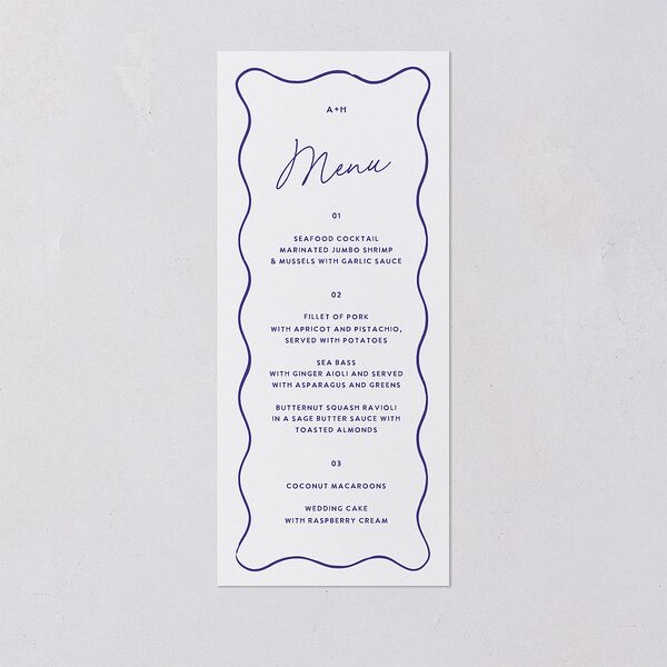 Hand Drawn Wavy Border Menus Sapphire Signature