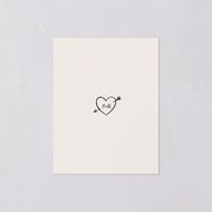 Vintage Lovebird Banner Save the Date Petite Cards Linen Signature smooth Blank No Standard