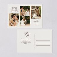 Very Married Christmas Photo Gallery Thank You Postcards Burgundy