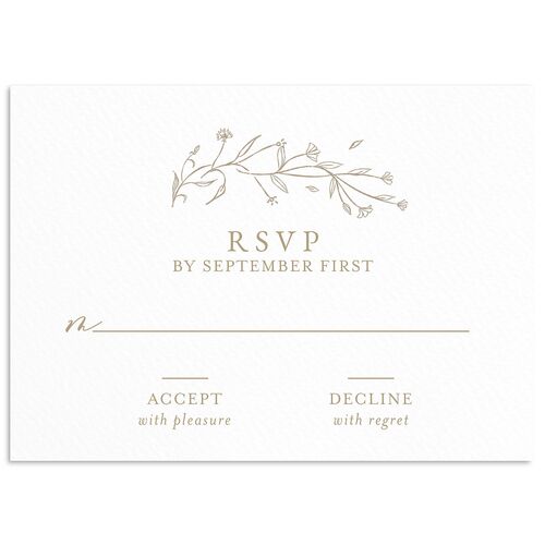 Natural Monogram Wedding Response Cards Fawn Signature Standard