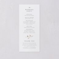 Timeless Floral Foil Wedding Programs Gold Pure White Signature