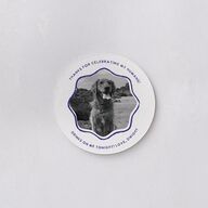Hand Drawn Wavy Border Wedding Day Coasters Sapphire Cardboard Circle