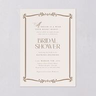 Once Upon a Time Bridal Shower Invitations Linen Signature Blank Standard
