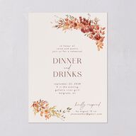 Harvest Crescent Rehearsal Dinner Invitations Champagne Signature Blank