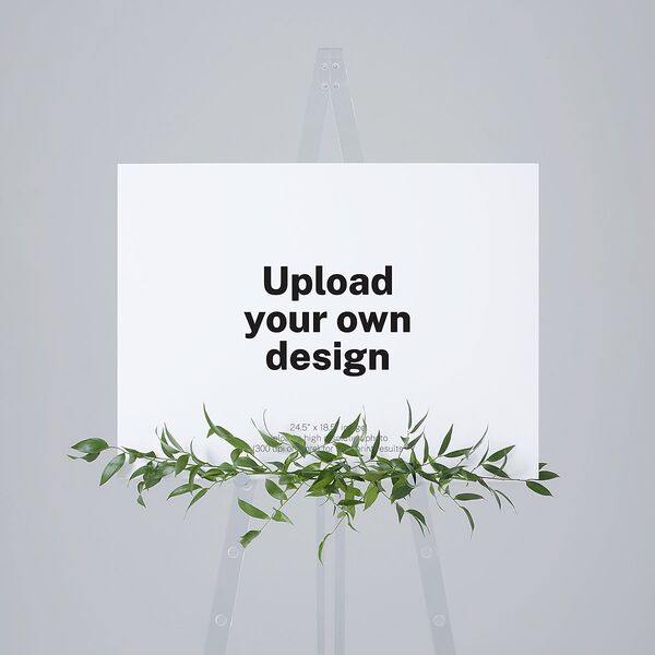 Upload Your Own Design Landscape Standard Welcome Sign Medium Pure White Standard Indoor Foam Core M Welcome