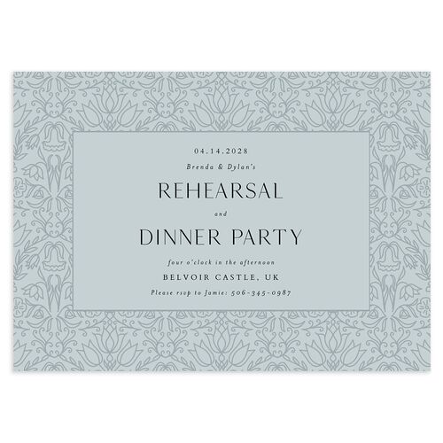 Ornate Regency Rehearsal Dinner Invitations Stream Signature Blank Standard