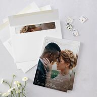 Floral Opulence Foil Save the Date Cards Gold Champagne Signature smooth Blank No Standard