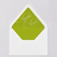 Modern Wedding Of Calligraphy Euro Envelope Liners Chartreuse Luxe