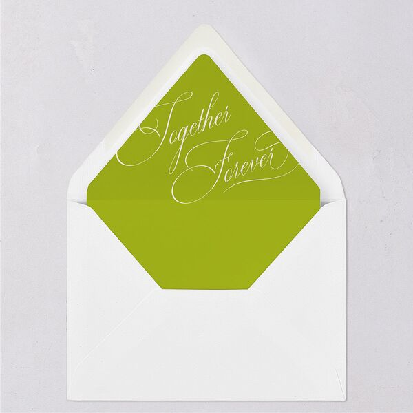 Modern Wedding Of Calligraphy Euro Envelope Liners Chartreuse Luxe